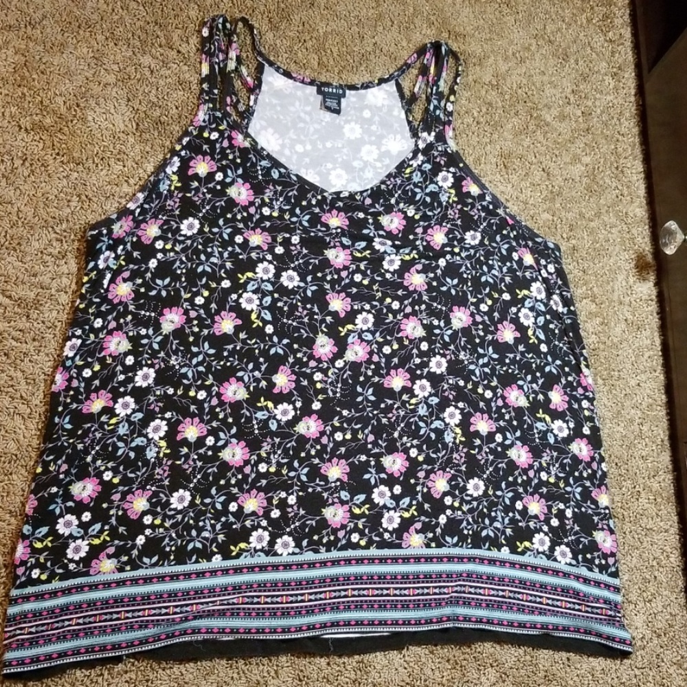 Floral strappy tank
